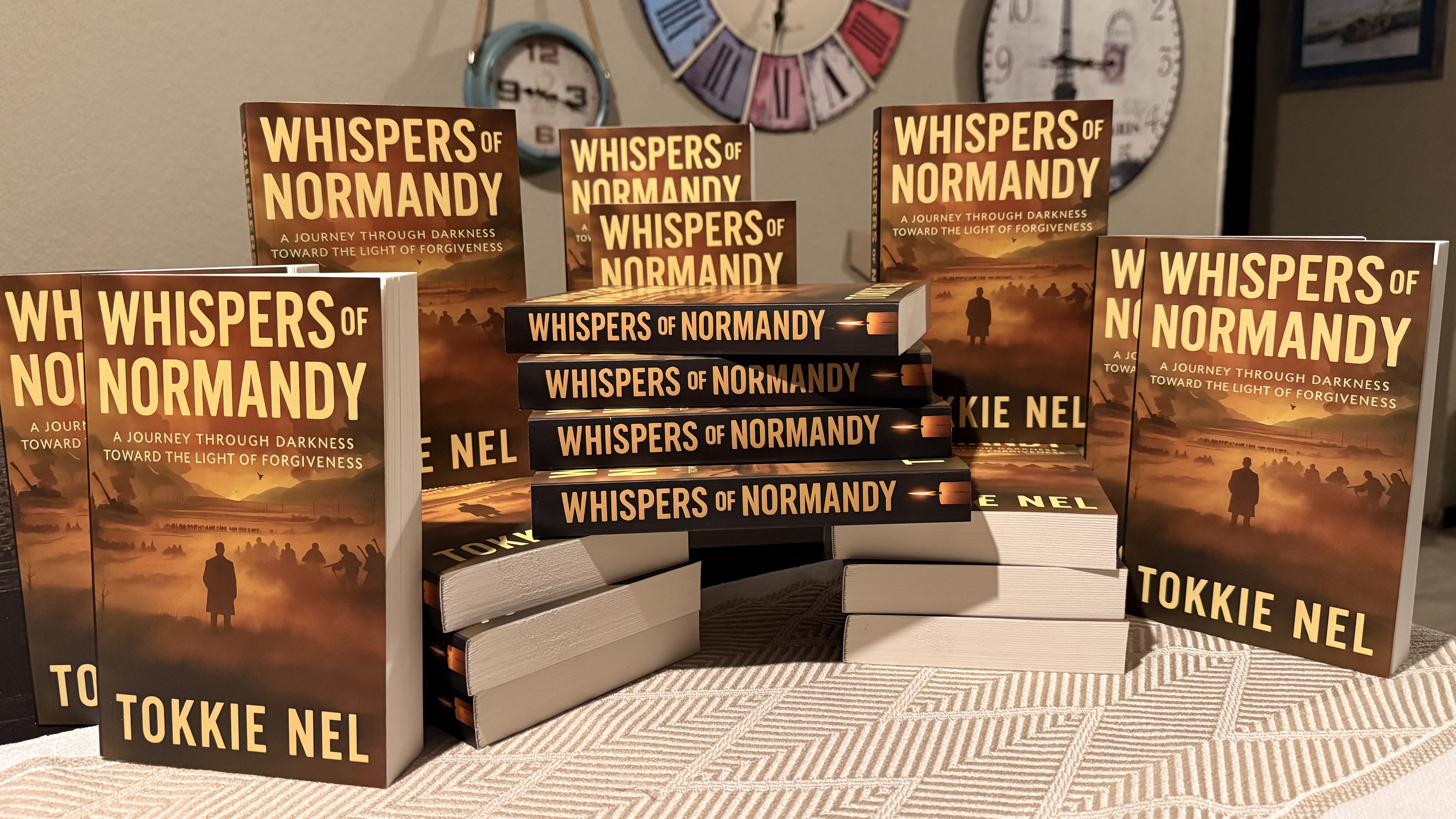 Whispers of Normandy book stacks